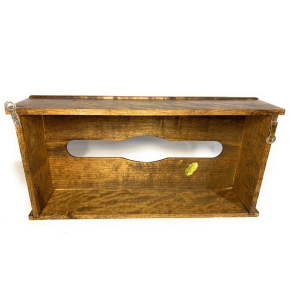 Vintage Wooden Gail Craft Product tissue Cover box MCM cabin farmhouse - Picture 2 of 6